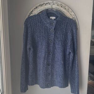 Charter Club Navy Button-Up Cardigan